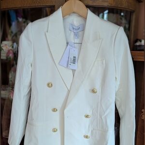 Derek Lam Cream Blazer with Gold Buttons